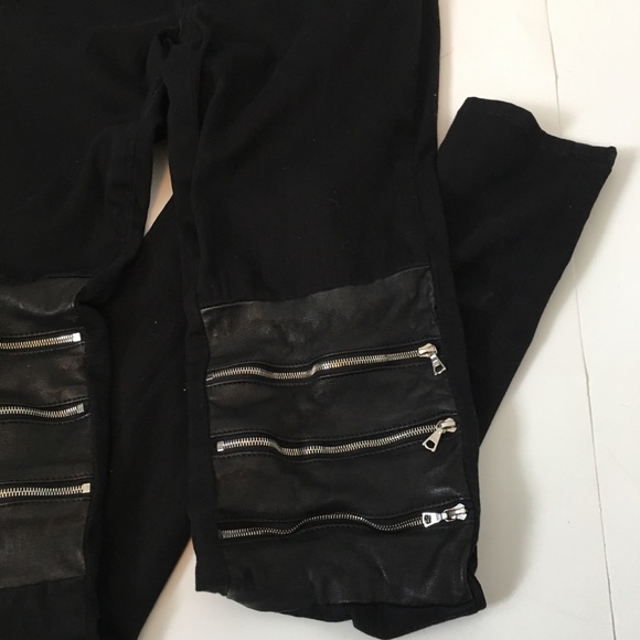 J Brand Hewson Black Skinny Jeans Zipper Knees 25 - Picture 5 of 10